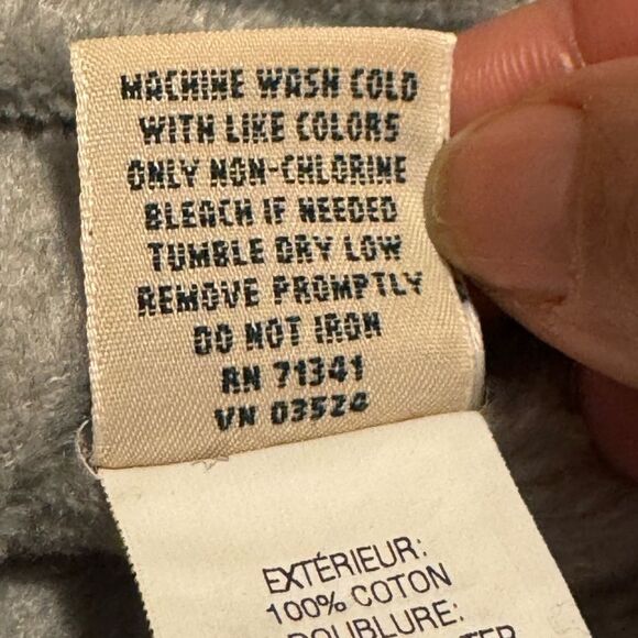 Lot of 2 L.L. BEAN W MED. Plaid Flannel Fleece Lined But Down & Waffle knittop - Picture 5 of 13